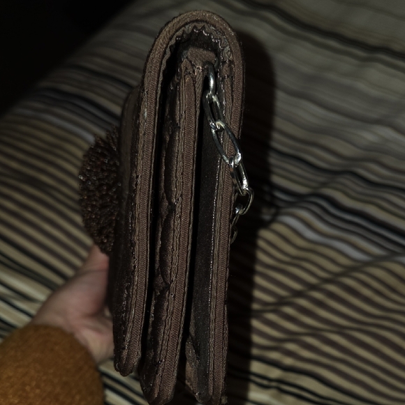 Vera Bradley Quilted Black Clutch with Chain - Picture 9 of 13